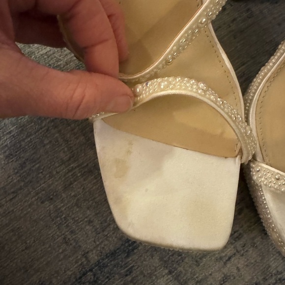 Betsey Johnson Ivory Strappy Heels - Picture 3 of 8